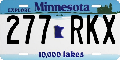 MN license plate 277RKX