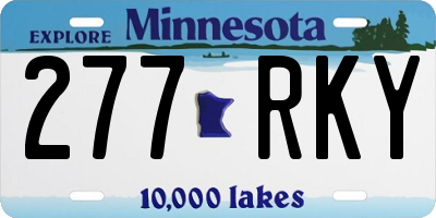 MN license plate 277RKY
