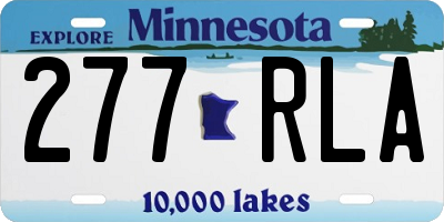 MN license plate 277RLA