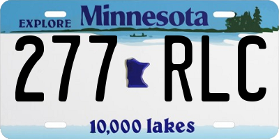 MN license plate 277RLC