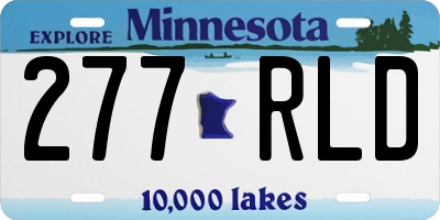 MN license plate 277RLD