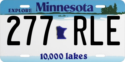 MN license plate 277RLE