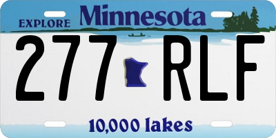 MN license plate 277RLF