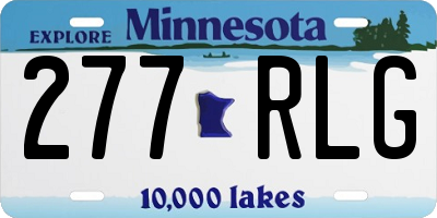 MN license plate 277RLG