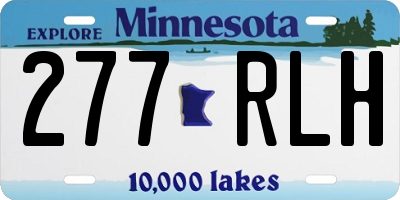 MN license plate 277RLH