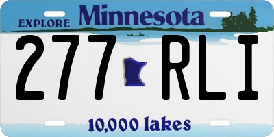 MN license plate 277RLI