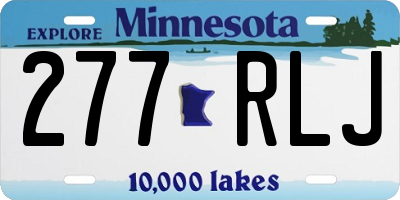 MN license plate 277RLJ