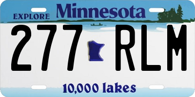 MN license plate 277RLM