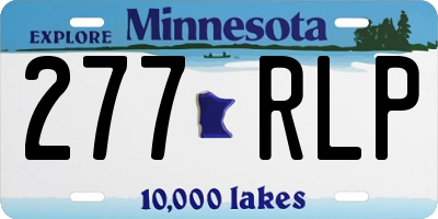 MN license plate 277RLP