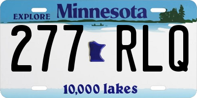 MN license plate 277RLQ