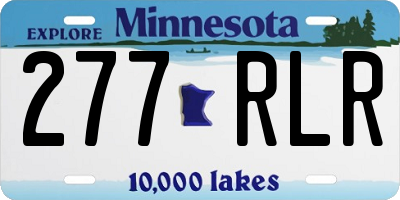 MN license plate 277RLR
