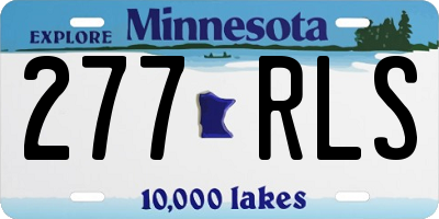 MN license plate 277RLS