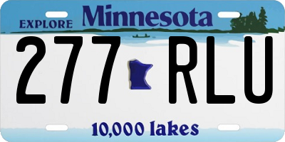 MN license plate 277RLU