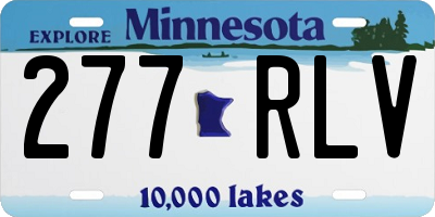 MN license plate 277RLV