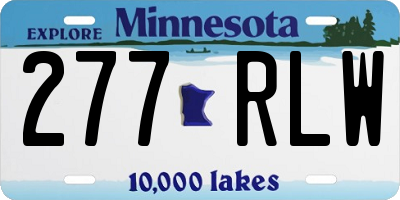 MN license plate 277RLW