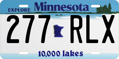 MN license plate 277RLX