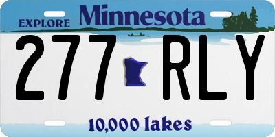 MN license plate 277RLY
