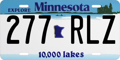 MN license plate 277RLZ