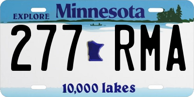 MN license plate 277RMA