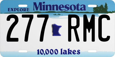 MN license plate 277RMC