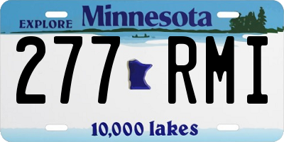 MN license plate 277RMI