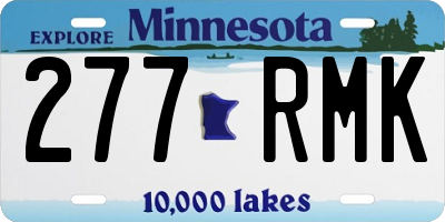 MN license plate 277RMK
