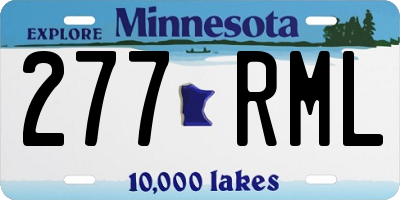 MN license plate 277RML