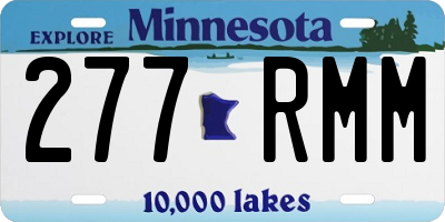 MN license plate 277RMM