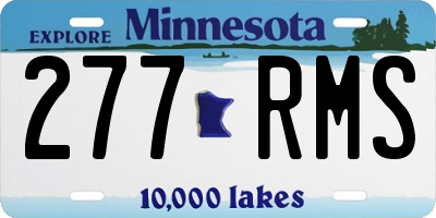 MN license plate 277RMS