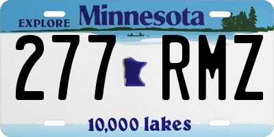 MN license plate 277RMZ