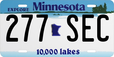 MN license plate 277SEC