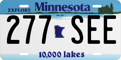 MN license plate 277SEE
