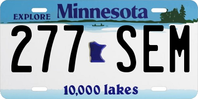 MN license plate 277SEM