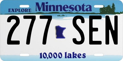 MN license plate 277SEN