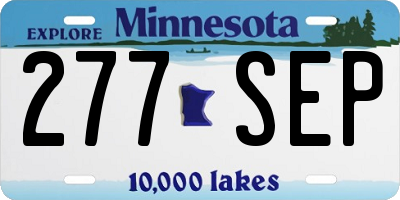 MN license plate 277SEP