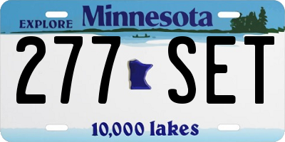 MN license plate 277SET