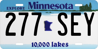 MN license plate 277SEY