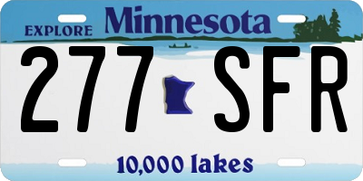 MN license plate 277SFR