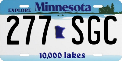 MN license plate 277SGC