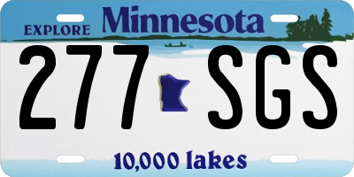 MN license plate 277SGS