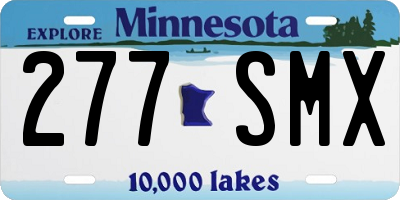 MN license plate 277SMX