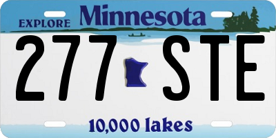 MN license plate 277STE