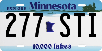 MN license plate 277STI