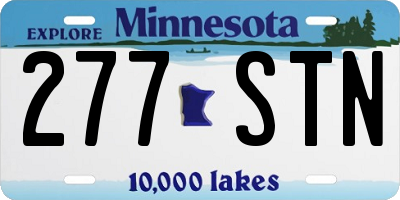 MN license plate 277STN
