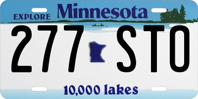 MN license plate 277STO