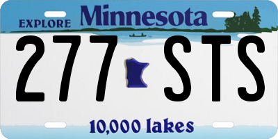 MN license plate 277STS