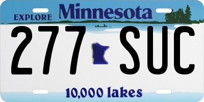 MN license plate 277SUC