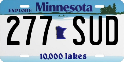 MN license plate 277SUD