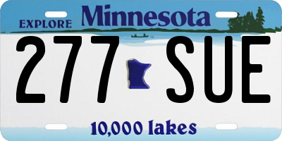 MN license plate 277SUE