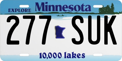 MN license plate 277SUK